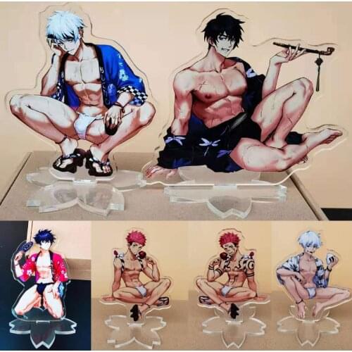 Anime Jujutsu Kaisen Gojo Satoru Fushiguro Megumi Acrylic Figure BL Stand Model Plate Cartoon Desk Decor Sexy Cospla Gift
