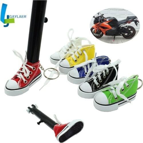 Motorcycle Side Kickstand Stand Bicycle bracket Extension Plate Mini shoes Keychain Scooter foot suppor Electric vehicle bracket