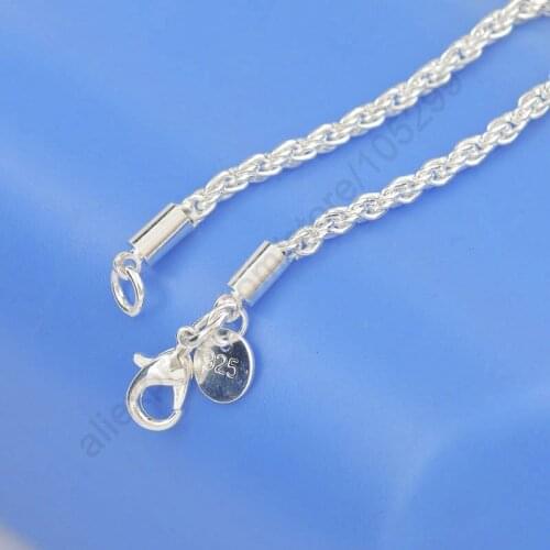Free Shipping 925 Sterling Silver Nacklace Chains Fashion Jewelry DIY Necklace Findings Link Chains