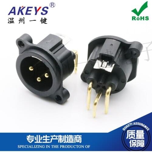 CT3-03M 3 cores 3 feet Angled audio connector Male Audio socket