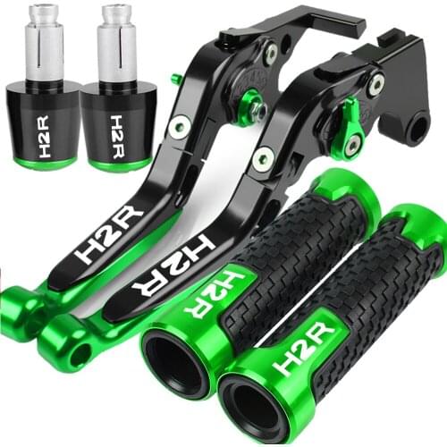 For KAWASAKI H2R 2015-2016 Motorcycle Adjustable Clutch CNC Aluminum Brake Clutch Levers Handlebar Handle Grips Ends H2-R 15 16