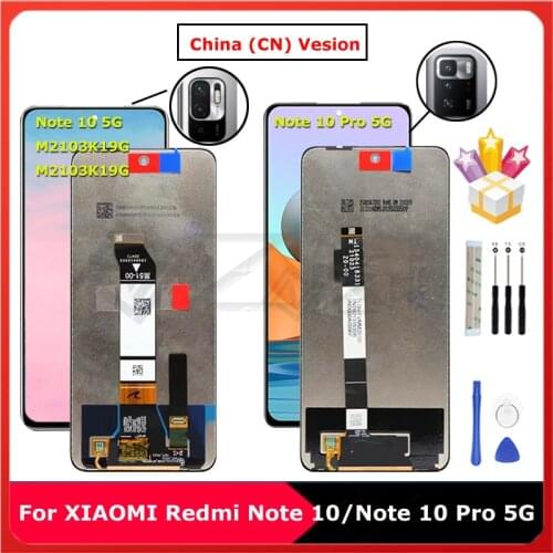 For Xiaomi Redmi Note10 5G IPS LCD M2103K19G Note 10 pro Display Digitizer Panel Touch Screen M2101K7AI M2101K7AG Replacement