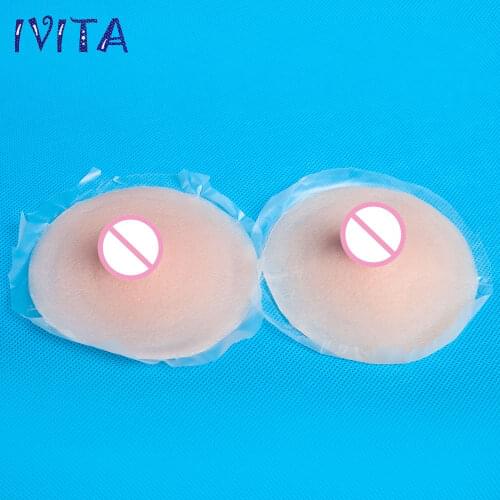 IVITA Reusable Self Adhesive Silicone Breast Pregnent Nipple Cover Pasties Pad 3 Colors S,M,L,XL Size