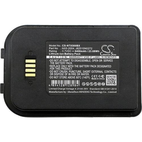 Cameron Sino 6400mAh Battery NX5-2004 for Bluebird Pidion BIP-6000, For Handheld Nautiz X5 eTicket, For Nautiz X5 eTicket