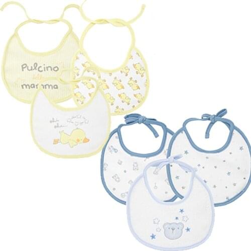 Kiddiezoom 6Pcs/lot Newborn Bibs Set 100% Cotton Baby Boy Girl Feeding Accessories Infant Stuff Items