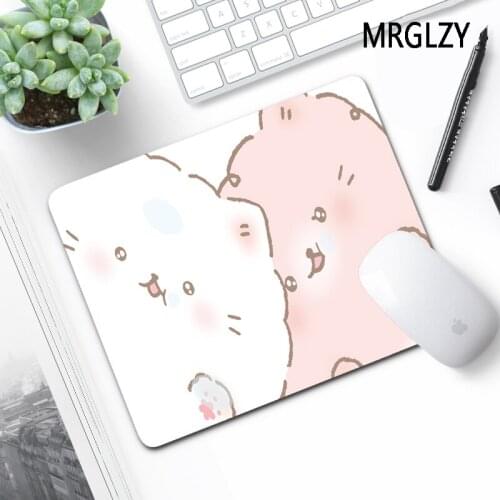 MRGLZY White Pink Cute Small Mouse Pad Kawaii Cat Multiple Sizes Carpet Gamer Laptops Gaming Accessories Office MousePad DeskMat