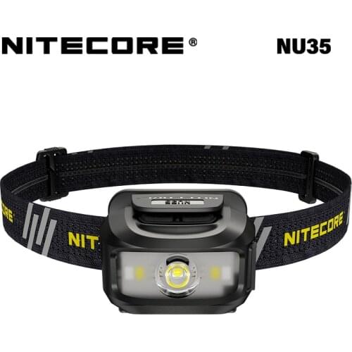 NITECORE NU35 460 Lumens Dual Power Hybrid Working Headlamp Bulit-in Li-ion Battery Compatible 3 x AAA Batteries as Back Up