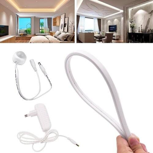 PIR Motion Sensor Neon Light Sign DC12V 6X12MM DIY LED Strip With EU US Plug Waterproof Flexible Rope Tube Lamps