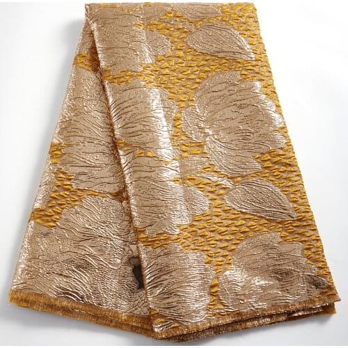 Zhenguiru New Golden African Lace Fabric 2021 Gilded Applique Sewing Accessories Nigerian Fabric For Women Wredding Dress A 2371