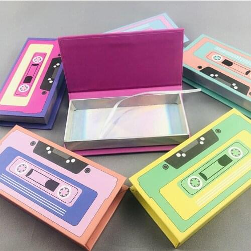 Wholesale False Eyelash Packaging Box Tape Lashes Case Packaging Faux Cils 25mm Lash Box Strip Magnetic Case Bulk Vendors