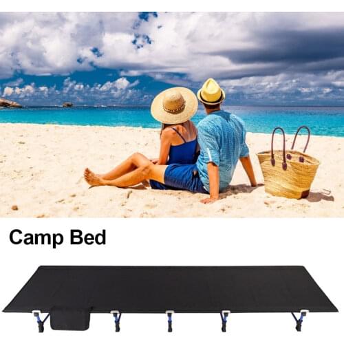 Portable Foldable Camping Cot Single Person Outdoor Folding Bed 330LB Bearing Weight Compact For Outdoor Picnic Camping