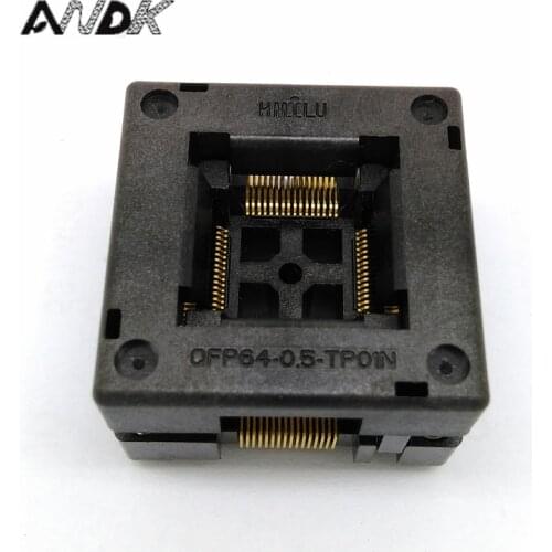 QFP64 TQFP64 LQFP64 Open top Structure Burn in Socket Pitch 0.5mm FPQ-64-0.5-06 Test Flash Programming Adapter