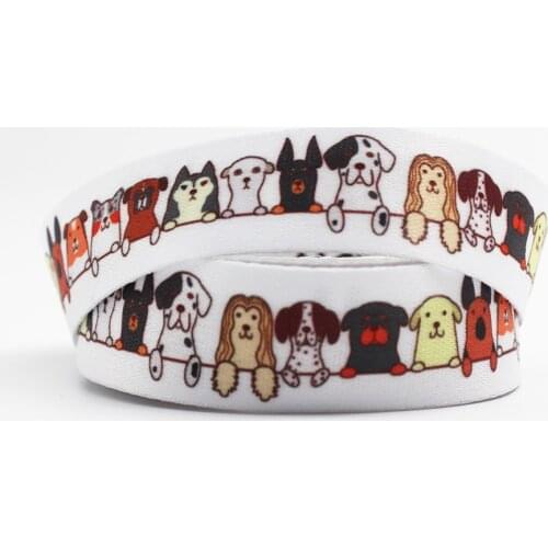 Dog Printed Lanyard Ribbon Badge Id Lanyard/mobile Phone Strap/key Lanyard Neck with Keychain10MM/16MM/20MM/25MM/35MM