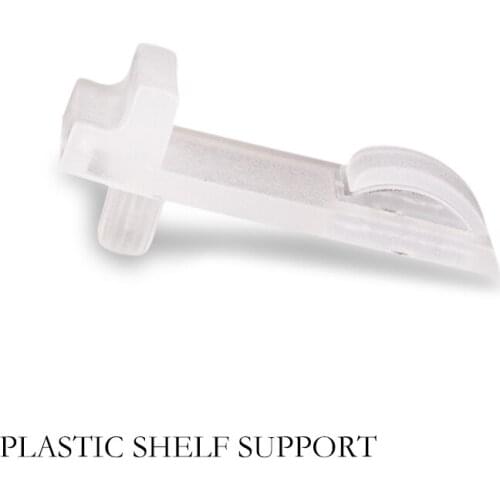 Self-Locking Fits 1/4-Inch Diameter Hole & 3/4-Inch Shelf clear plastic Shelf Support