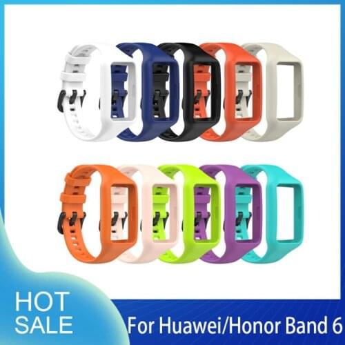 Wrist Strap Silicone Sport Strap For Huawei Band 6 Smart Watch Replacement Band Bracelet For Honor Band 6 Smart Accessories