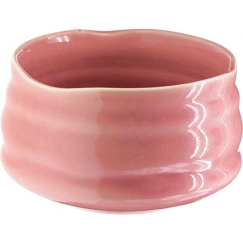 Specific Baby Pink Custom Ceramic Chawan White Black Handmade Japanese Matcha Bowl Set
