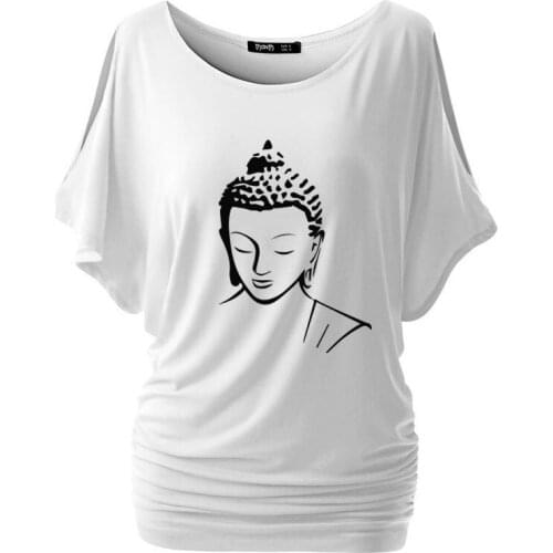 2019 New Summer Religion Buddha T-Shirt women shirt women Batwing Sleeve cotton grunge casual shirt aesthetic tees Tops