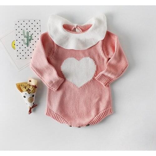 Winter Autumn Baby Sweater Bodysuit Kids Boy Girl Love High Quality 2020 Kintted Kids Newborn Clothing Outfits Clothing Baby