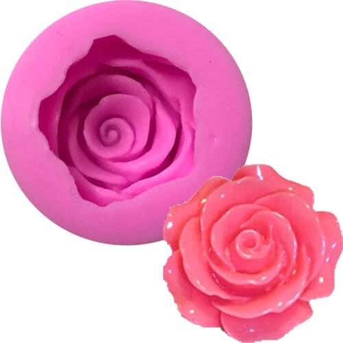 1Piece Beauty Rose Shape liquid silicone mold diy sugar cake baking mold L064