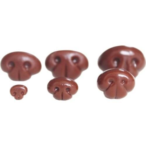 30PCS/LOT New custom high quatity nose 7mm-22mm brown toy animal nose plastic safety noses +washer-- size option