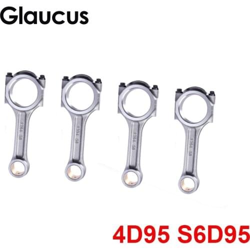 4pcs engine connecting rod conrod con rod for Komatsu 4D95 S6D95 with bolt