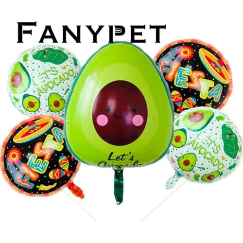 5pcs fiesta party decorations globos Mexico avocado foil balloons birthday air balloons baby shower party decoration ballons