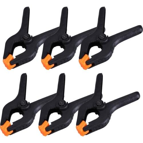6pcs / Lot 3inch Woodworking Working Tools Spring Clamp Clips Tooling A-type Plastic Nylon Adjustable Pliers