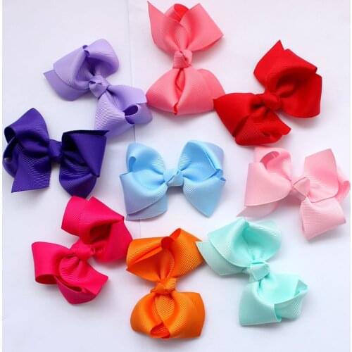8cm Newest Infant Girls Kids Cute grosgrain ribbon Flower Hair Bow Band Headwear Baby Accessories for Headband