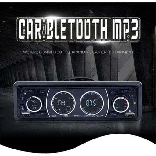 8808 1 Din Car Radios 2.5'' LCD Stereo MP3 Music Player BT Music Dual USB2.0 TF Card AUX FM Radio Hands Calling In-dash