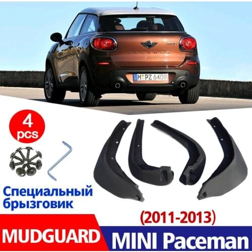 FOR MINI PACEMAN Mudguards Fender Mud Flap Guard Fenders Car Accessories Auto Styline Front Rear 4pcs 2011-2013