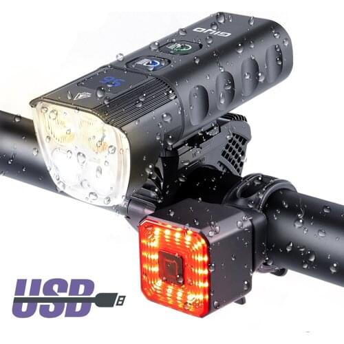 Smart Bicycle Light Front Taillight Bike Lamp USB Rechargeable Flashlight Led Super Cycling Headlight 6400mAh Power Bank Lantern