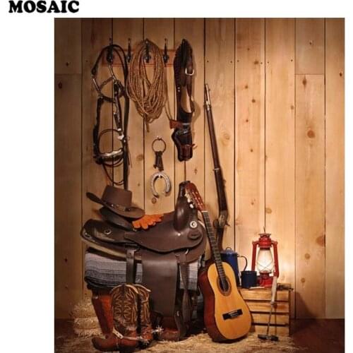 Hobby diamond embroidery bead hunter guitar 5d diamond painting full diamond mosaic picture of rhinestones cross-stitch gift