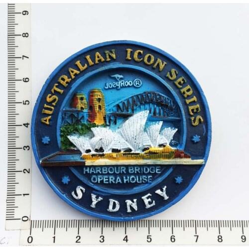Sydney,Australia)Fridge Magnet,Creative Travel Commemorate Crafts 3D Ornaments Magnetism Resin Material Refrigerator Stickers