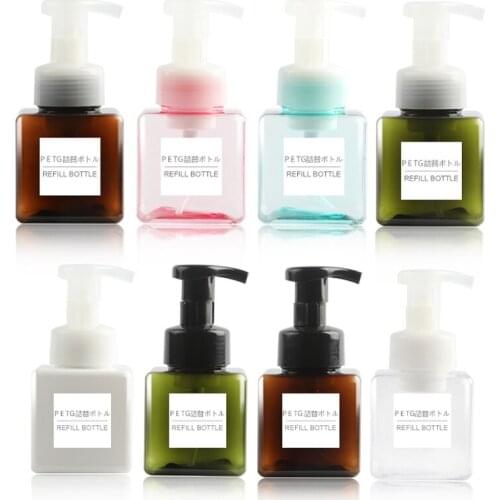250ml Reusable Foam Bottle Container Shampoo Lotion Pump Liquid Soap Dispenser Portable Bottle