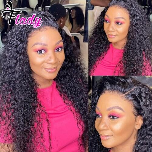 Mongolian Kinky Curly Wigs For Women Remy Kinky Curly Lace Closure Wig Curly Lace Front Human Hair Wigs 13X6 HD Lace Frontal Wig