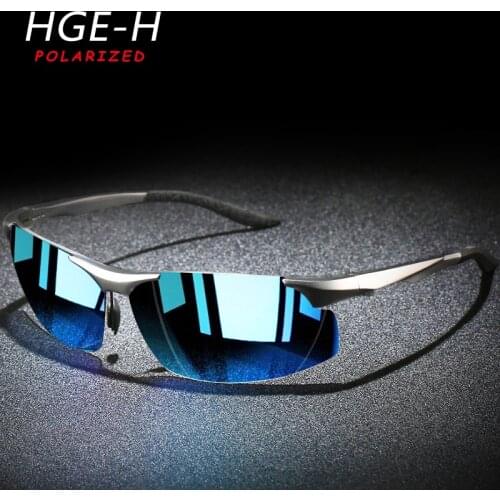 HGE-H Classic Design Aluminum Sunglasses Men Women Polarized Durable Glasses Frame Sun glasses Male Oculos De Sol Shades KD116