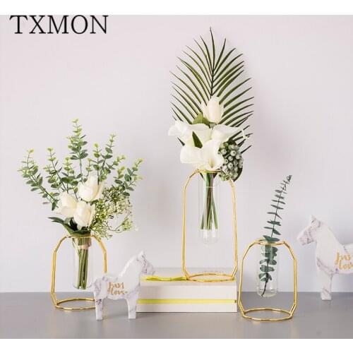 Nordic Artificial Flowers Set Tulip Sunflower Rose Bouquet Calla Lily Dried Floral Ornaments Home Living Room Table Decoration