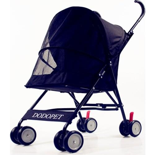 Newest!Cheapest! Fashion Portable Cat Stroller Foldable Lightweight Pet Stroller Four Seasons Four - wheeled Dog Strollers