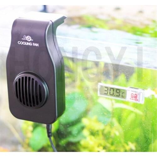 Cooling fan mini nano hanging aquarium water plant fish reef coral tank temperature reduce 110v 240v