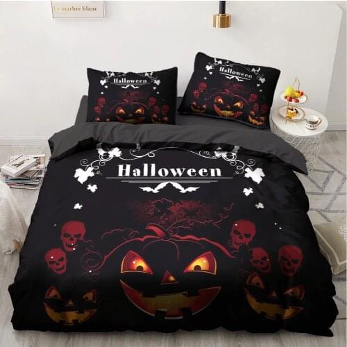 Luxury 3D Halloween Bedding Set Comforter Quilt Cover Queen King Queen Double Single Size Cartoon Design Custom Bedclothes