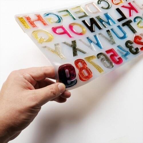 Handmade DIY Silicone Mold 26 Letter Alphabet Resin Casting Mold Epoxy Resin Craft Letter Making Decoration Crafts Accessorie