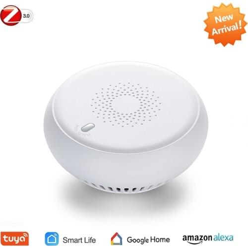 Tuya ZigBee Smart Smoke Sensor Detector Photoelectric Sensor Works With Smartlife Alexa Google Home Hub Required Smart Home