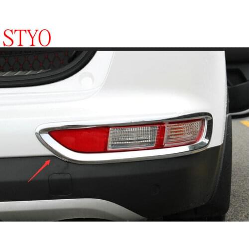 STYO Car ABS Chrome Rear Bumper Reflector Fog Light Lamp Cover Trim 2pcs For Kia Sportage QL 2017 2018