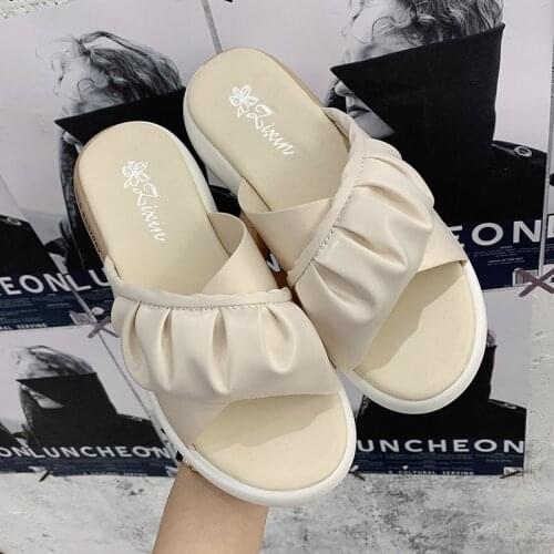 Thick Platform Slippers For Women Fashion Breathable INS HOT Ladies Shoes 2021 Summer High Quality Female Sandalias