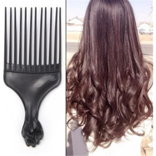 Insert Wide Comb Afro Hair Pick Comb Teeth Hair Fork Brush For Curly Hair Plastic High&Low Gear Comb Hair Tools