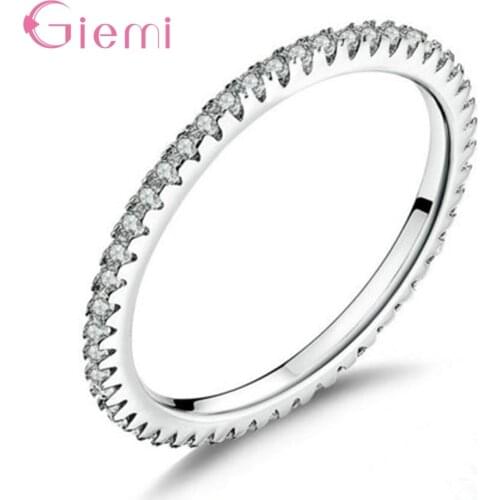 Engagement Ring For Women Bridal Set 925 Sterling Silver Fashion Jewelry Austrian Crystal Classic Style Best Gift For Lover