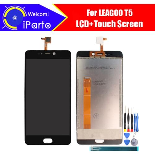 5.5inch LEAGOO T5 LCD Display with Touch Screen Digitizer 100% Original LCD Screen Glass Panel Assembly For T5 Phone+tools
