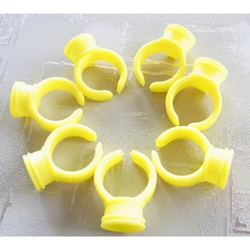 500pcs 1lot tattoo disposable ring Tattoo accesories suppliespigment cup yellow wholesale cheaper
