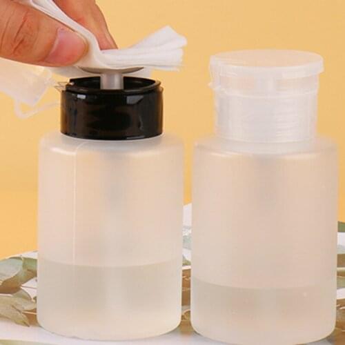 1Pc 60Ml Push Down Empty Lockable Pump Dispenser Bottle For Nail Polish And Makeup Remover Nail Polish Remover Water Bottle