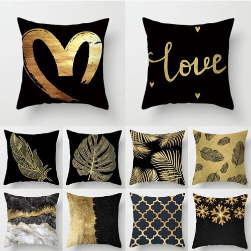 1PC Golden Leaves Butterfly Pillow Case Decorative Cushion Covers Car Home Decor Sofa Bed Pillow Covers Decorative Pillowcase